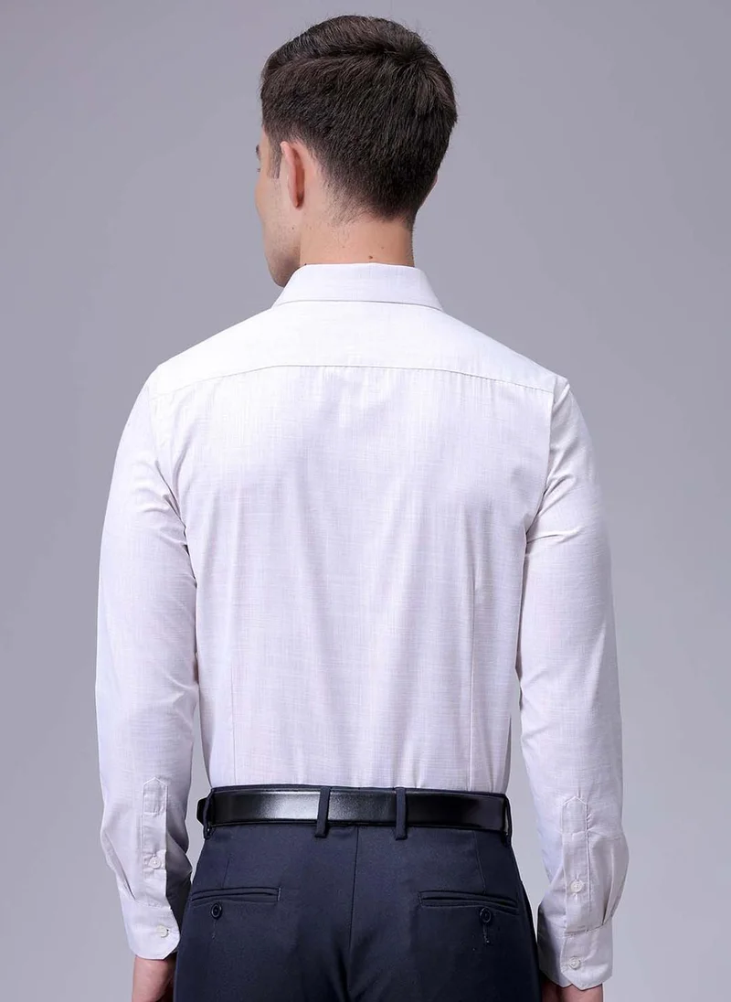 The Indian Garage Co Men Slim Fit Solid Full Sleeves Cutaway Collar Formal Shirt