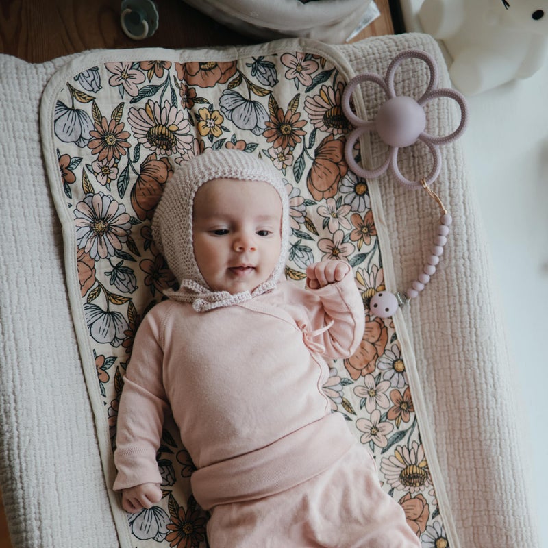 mushie 100% Silicone Baby Pacifier Clip BPA Free | Hera (Soft Lilac) - Image 4