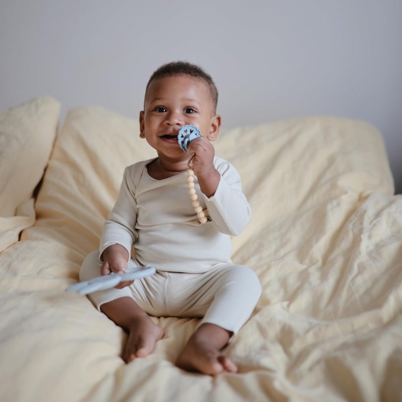 mushie 100% Silicone Baby Pacifier Clip BPA Free | Hera (Soft Lilac) - Image 5