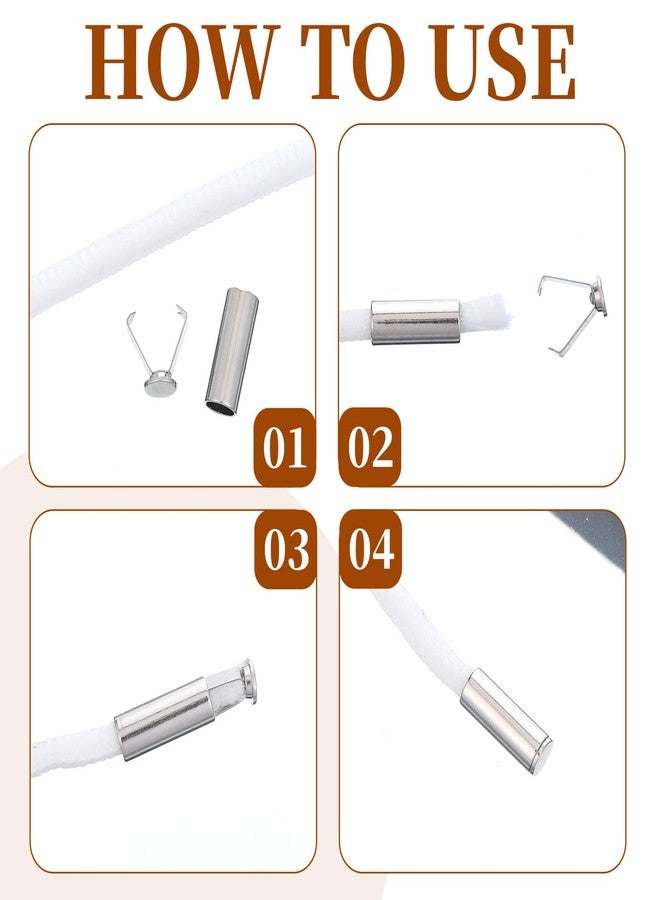 LIQWEI 20Sets Shoelace Tips, 7mm Paracord End Caps, Alloy Shoe Lace Ends Cord Cap, Aglet Replacement for Shoestring(Style B) - Image 5