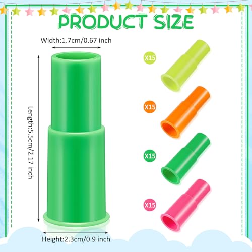 Rotatingpals 60 Pcs Plastic Whistles Bulk Colorful Siren Whistles Toy Loud Noisemaker Birthday Party Favors Piata Goodie Bag Fillers Games Prizes Assorted Colored Supplies - Image 5