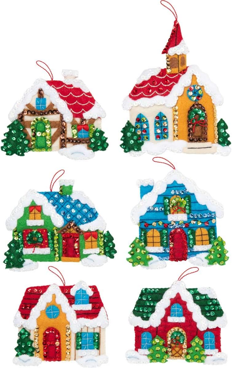 Bucilla Christmas Village Felt Applique Kit - Image 1