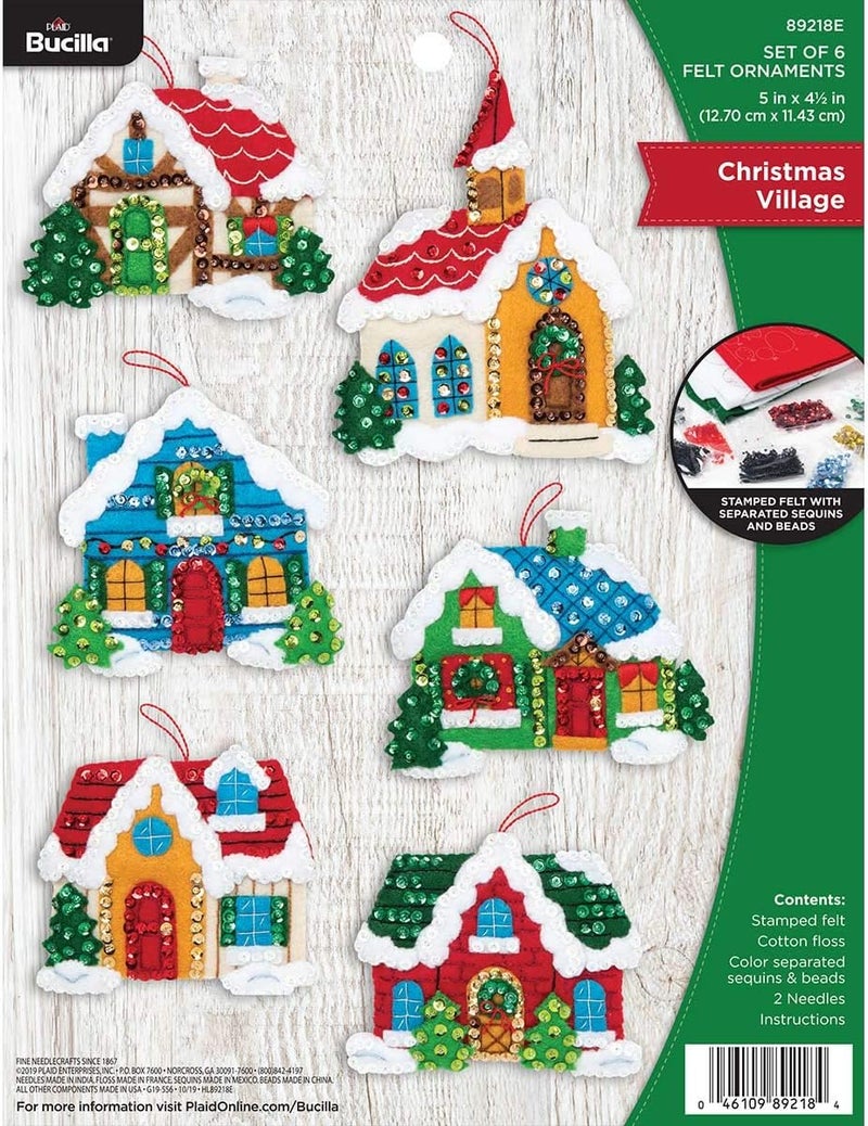 Bucilla Christmas Village Felt Applique Kit - Image 2