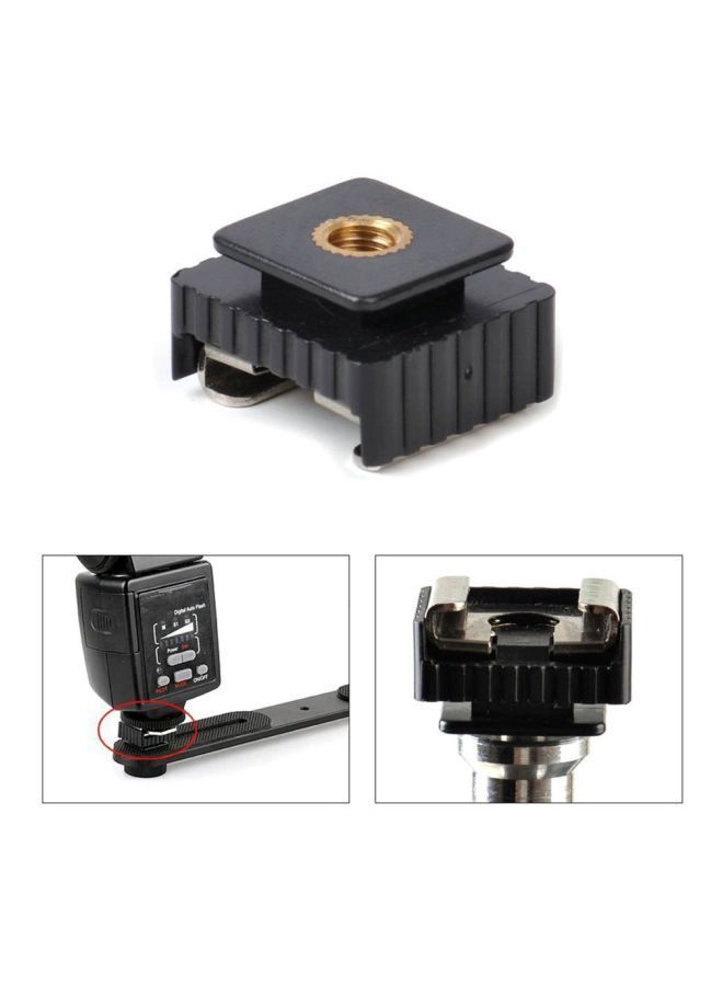 NIBEMINENT Camera Shoe Mount Adapter 10x4x10cm Black  - Image 3