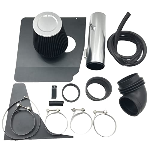 OBUYTO 3.5-Inch Cold Air Intake Kit with Heat Shield + Filter Compatible for Chevrolet Chevy Camaro LT/LS V6 2012-2015 (Silver Tube & Black Filter) - Image 3