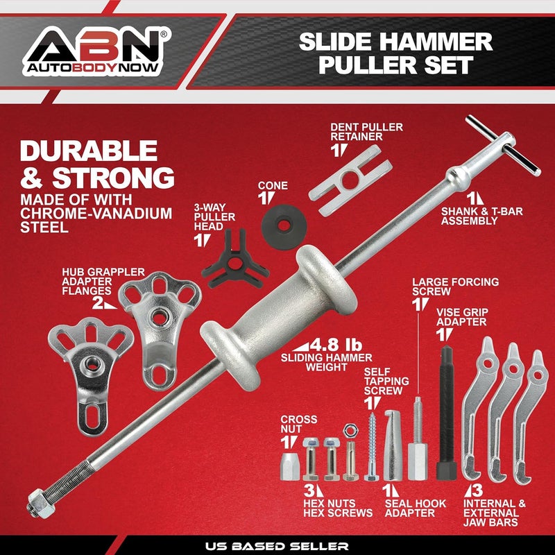 ABN Slide Hammer Puller Set for Wheel Bearing and Dent Repair - Image 2