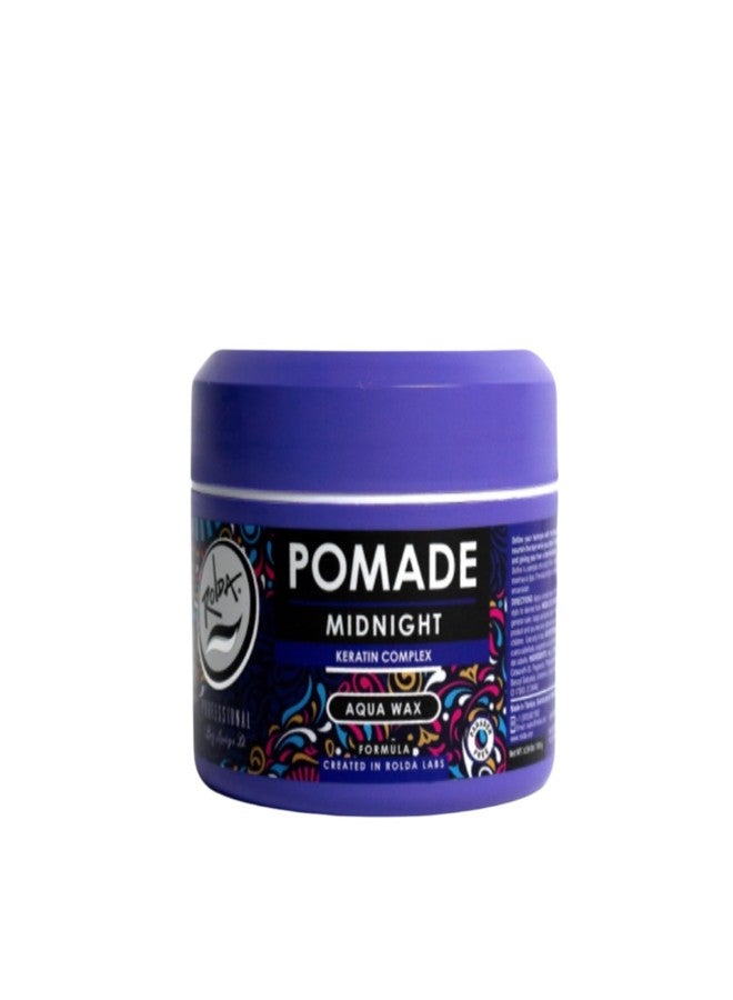 Rolda Midnight Hair Pomade for Men - Water-Based & Flake-Free Men's Hair Products with Medium Hold & Shine - Made with a Strengthening Keratin Complex - Non-Greasy & Residue-Free (5.29 oz) - Image 1