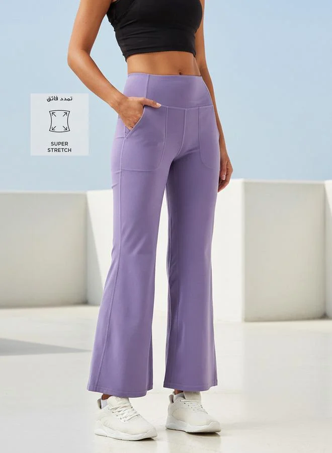 Splash Active Women Flared Leggings with Pockets