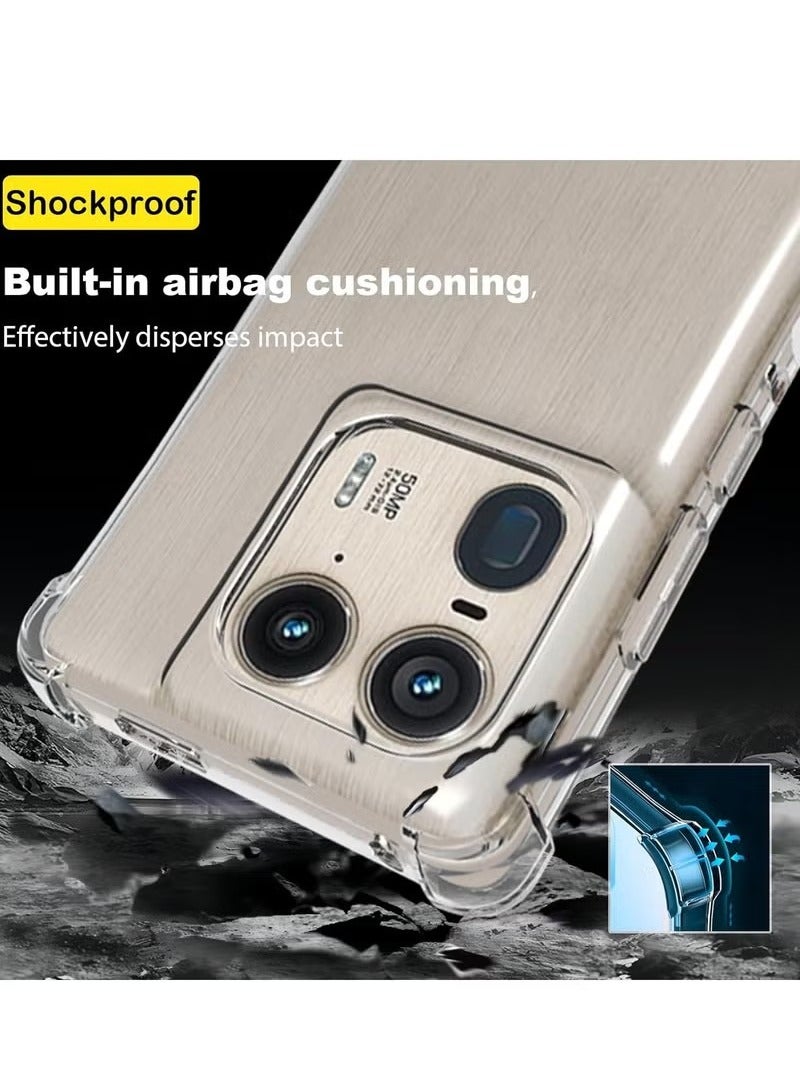 Clear Case for Motorola Edge 50 Ultra, Anti-Yellowing, Reinforced Corners, Shock-Absorption Flexible Clear TPU Rubber Protective Cell Phone Cover  - Image 2