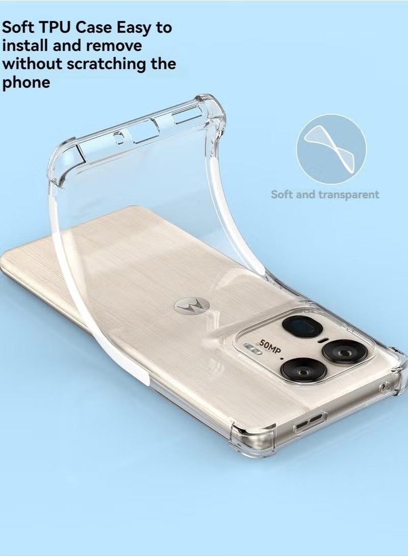 Clear Case for Motorola Edge 50 Ultra, Anti-Yellowing, Reinforced Corners, Shock-Absorption Flexible Clear TPU Rubber Protective Cell Phone Cover  - Image 5