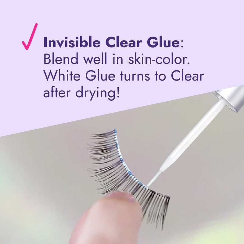 D-UP Eyelash Glue for Sensitive Eyes, Lash Extension Glue for Fake Lashes, Self Adhesive Lashes, Medical Grade, Made in Korea, Clear EX 552 - Image 4