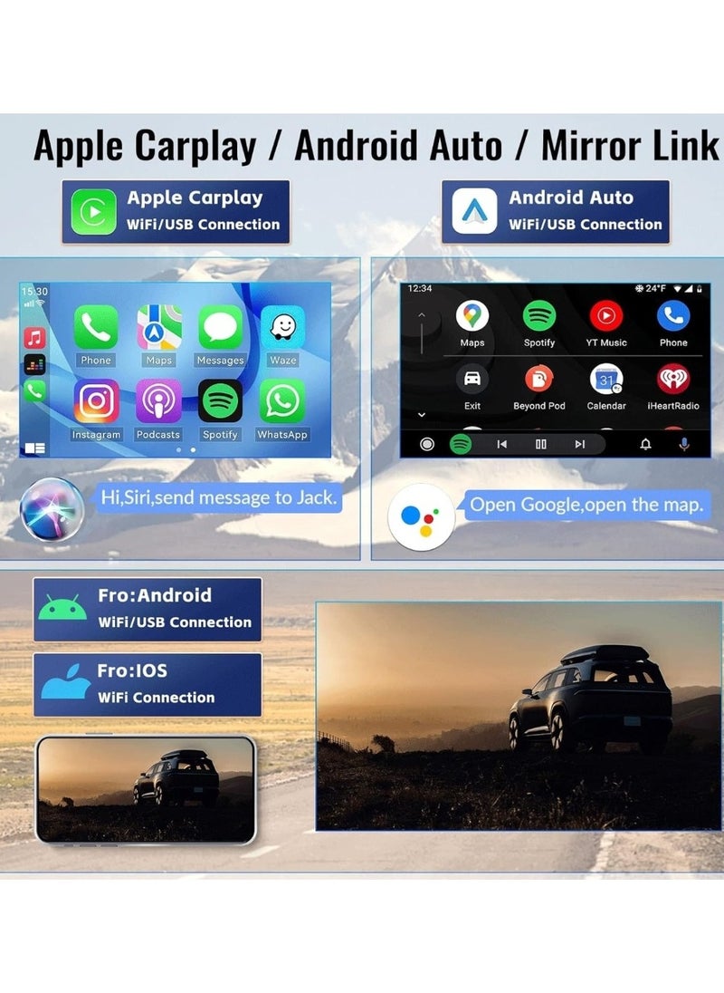 Vierex - Android Car Stereo For Ford Expedition 2007-2017 4GB RAM Support Apple Carplay Android Auto Wireless QLED Fast Interface Quick Boot AHD Camera Included SIM Card Bluetooth USB Video GPS - Image 1