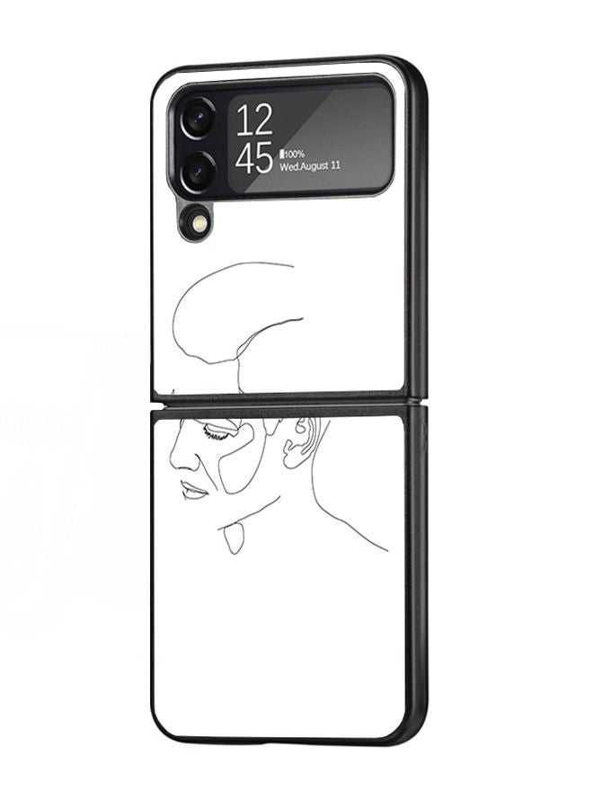 Okteq Hard Back Cover Case Male Face for Samsung Galaxy Z Flip 4 - Image 2