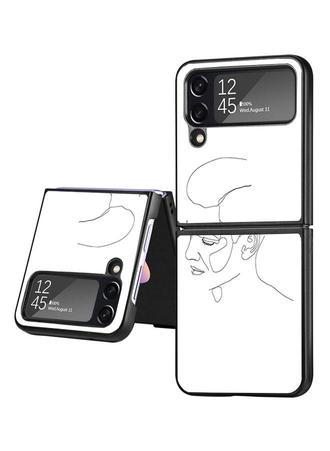 Okteq Hard Back Cover Case Male Face for Samsung Galaxy Z Flip 4 - Image 1
