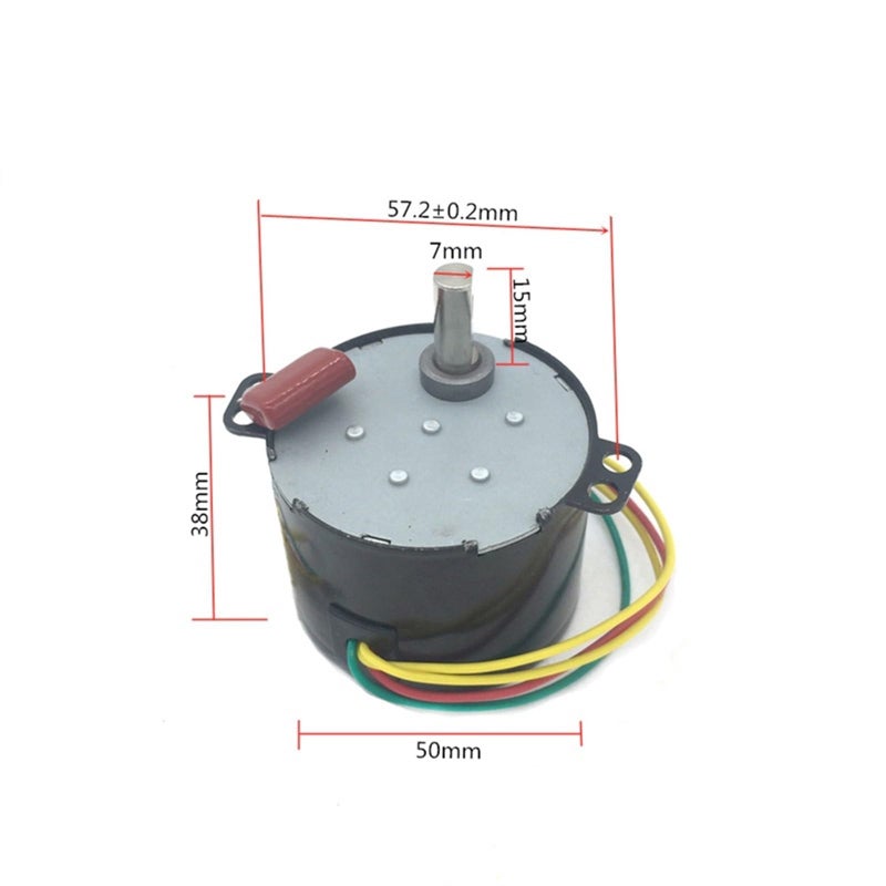 220V 60rpm Permanent Magnet Gear Motor 6W AC 110V 220V Forward Reverse Speed 1rpm To 110rpm With Bracket - Image 3