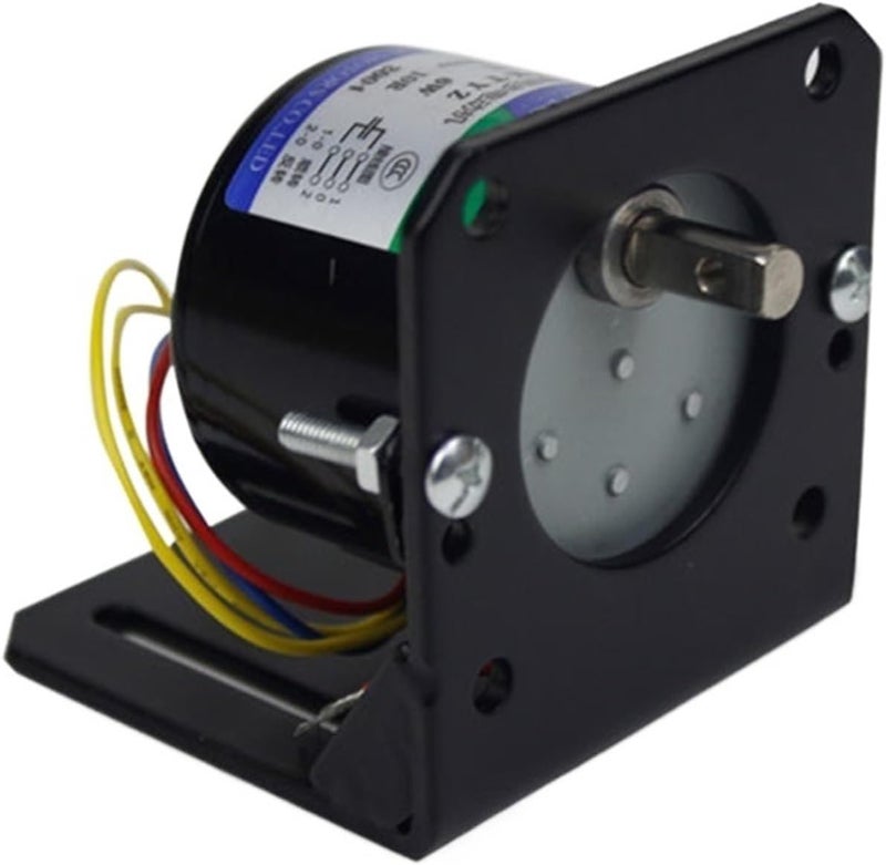 220V 60rpm Permanent Magnet Gear Motor 6W AC 110V 220V Forward Reverse Speed 1rpm To 110rpm With Bracket - Image 1