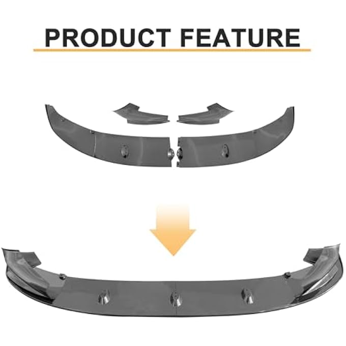 DIBON AUTO Front Bumper Lip Splitter Spoiler for 2011-2016 BMW 5 Series F10 520i 535i 550i M Sport Front Splitter Bumper Chin Lip (Carbon Fiber) - Image 4