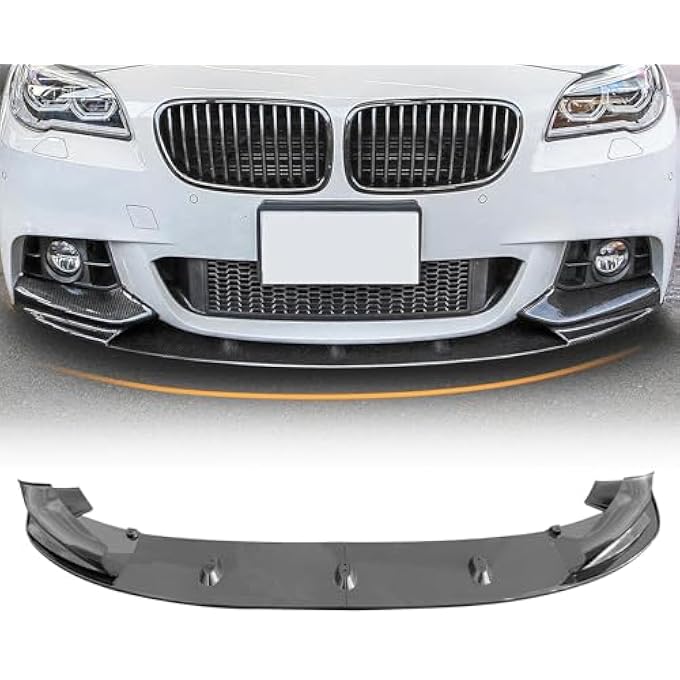 DIBON AUTO Front Bumper Lip Splitter Spoiler for 2011-2016 BMW 5 Series F10 520i 535i 550i M Sport Front Splitter Bumper Chin Lip (Carbon Fiber) - Image 1