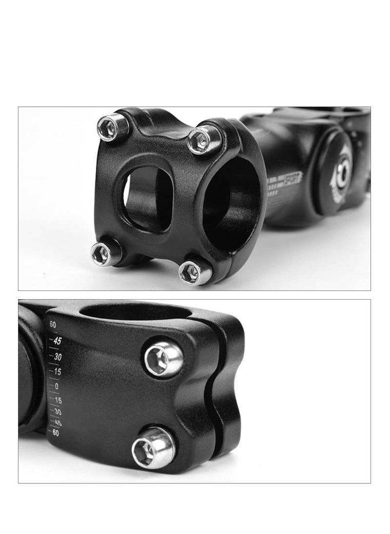 Bike Stem, 110mm Adjustable MTB Stem, Aluminum Alloy Mountain Bike Handlebar Riser Extender, for Most Mountain Bike Road City Bike MTB