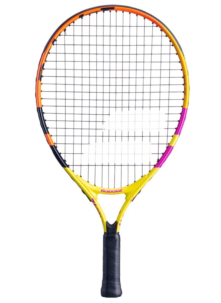 BabolaT Pure Aero Nadal 180gm JUNIOR 19 STRUNG With Cover Yellow Orange Purple Tennis Racket  - Image 2