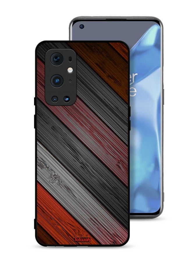 Tolwak OnePlus 9 Pro 5G Protective Case Cover Colored Wooden Pattern - Image 1