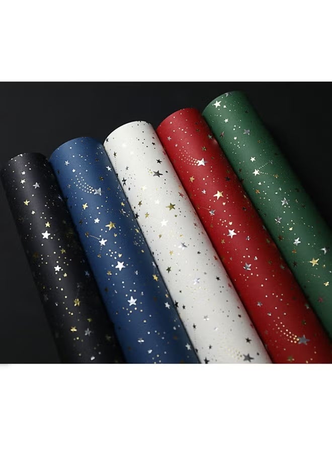 5 Sheets Gift Wrapping Paper With Accessories,Holiday Gift Wrapping Paper,Birthday Gift Box Gift Wrapping DIY, Gift Wrapping Paper for Birthday, Holiday, Wedding, Party,Kids Gift Wrapping (70cmX50cm) - Image 1