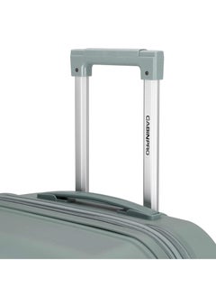 كابينبرو Unisex Expandable PP Fashion Trolley Lightweight Hard Shell Spinner luggage with 360° Degree 4 Twin Wheel and Double Zippers CP003-Green  - Image 4