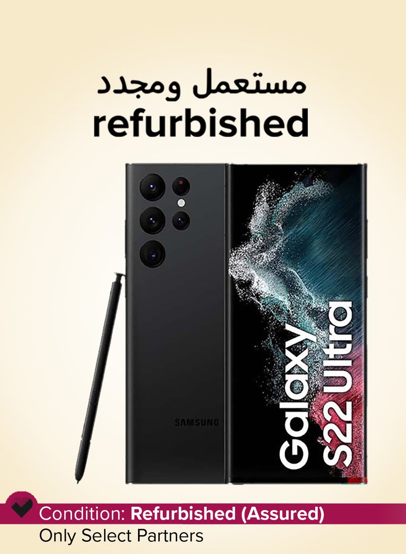 سامسونج مجدد - جالاكسي S22 ألترا أسود شريحة واحدة 8 جيجابايت رام 128 جيجابايت 5G LTE - النسخة الدولية - Image 1