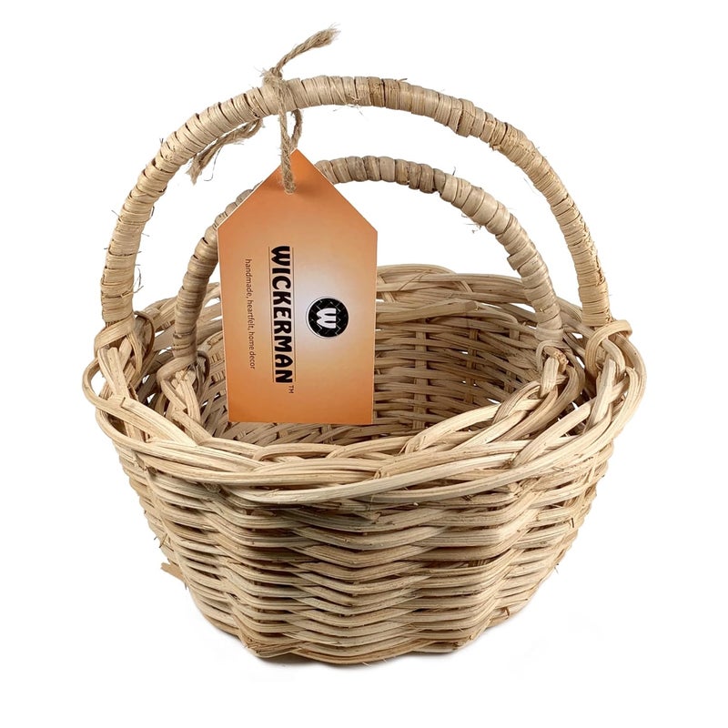 WICKERMAN WICKERMAN Festiva Basket Set Kashmir Willow Handcrafted Wicker Basket for Serving and Gifts Ideas for Holi and Ramadan Gift Hampers Festival Special Hamper Pack Set of 2 Baskets - Image 1