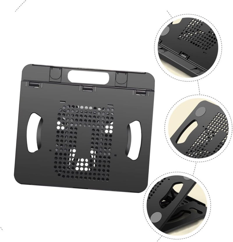Folding Adjustable Laptop Stand Ergonomic Heat Dissipation Holder for Notebook and Tablet Positions for Optimal Viewing Angles Portable Design for Office Home Use - Image 2