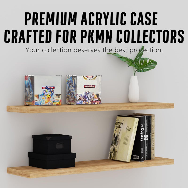 Botyboty PKMN Booster Box Acrylic Case Magnetic - Ultra Thick 8mm + 5mm Acrylic Booster Box Protector Case Clear Display Stackable Hard Compatible with PKMN Booster Boxes with Strong Magnets Easy Top Loading - Image 5