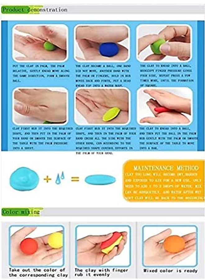 COLLECTIVEMED® Colorful Modelling Bouncing Clay Set for Learning with Fun Art Clay (Pack of 1)  - Image 2