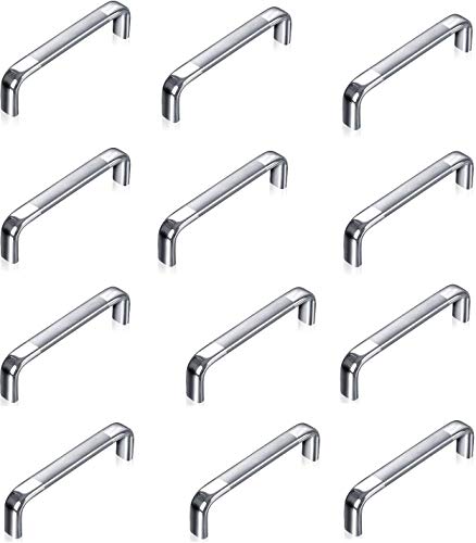 Atlantic Stainless Steel Oval D Dwawer Cabinet Pull Handle 8 Inch (Total Length 200 Mm, Hole To Hole 195 Mm, Twotone Finish) Pack Of 12 Pieces - Image 1