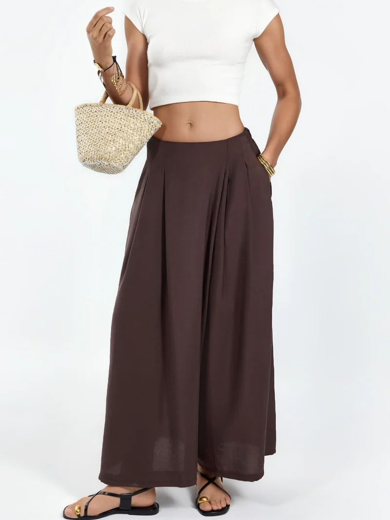 هيكاب Wide Leg Palazzo Modal Pants