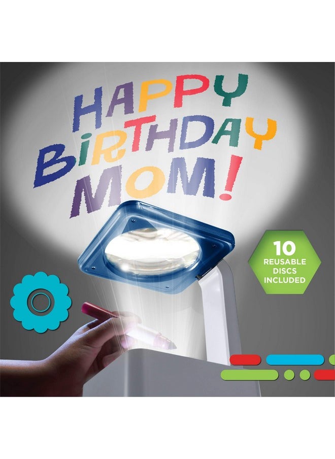 Discovery Kids - Art Projector With Six Dry Erase Markers And 10 Reusable Drawing Discs Draw On Reusable Transparent Sheets Magnify And Project Art Onto Ceilings Walls And More - Image 1
