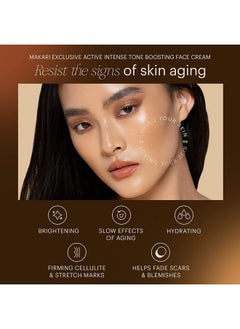 Makari Exclusive Active Intense Tone Boosting Face Cream (1.7 Oz) | Skinbrightening Facial Cream | Moisturizes And Softens | Smoothens Fine Lines & Wrinkles | For Dry Normal And Maturing Skin  - Image 4