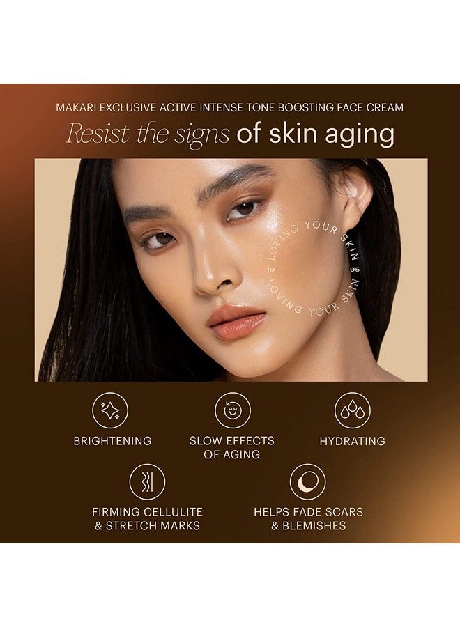 Makari Exclusive Active Intense Tone Boosting Face Cream (1.7 Oz) | Skinbrightening Facial Cream | Moisturizes And Softens | Smoothens Fine Lines & Wrinkles | For Dry Normal And Maturing Skin - Image 4