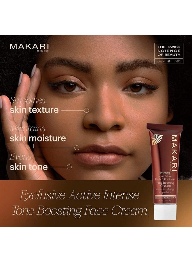 Makari Exclusive Active Intense Tone Boosting Face Cream (1.7 Oz) | Skinbrightening Facial Cream | Moisturizes And Softens | Smoothens Fine Lines & Wrinkles | For Dry Normal And Maturing Skin - Image 3