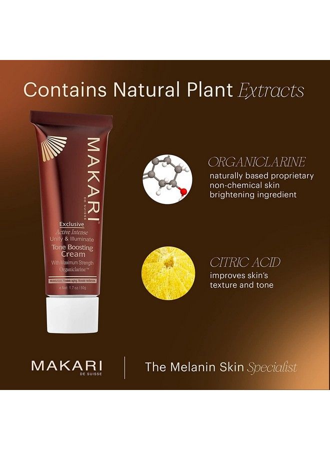Makari Exclusive Active Intense Tone Boosting Face Cream (1.7 Oz) | Skinbrightening Facial Cream | Moisturizes And Softens | Smoothens Fine Lines & Wrinkles | For Dry Normal And Maturing Skin - Image 5