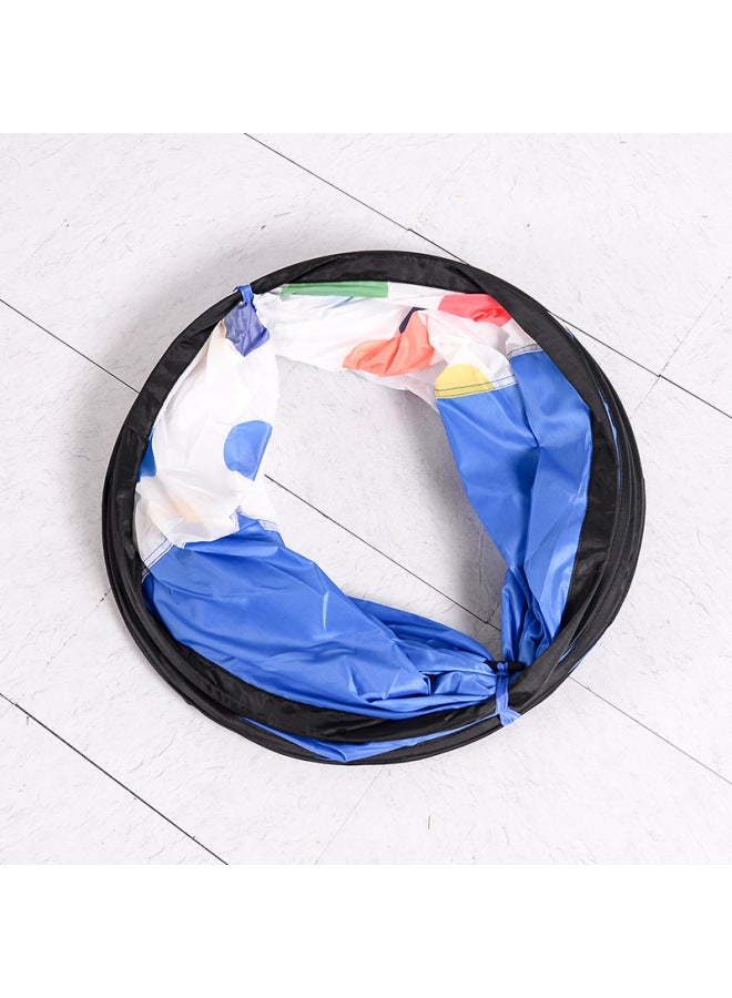 جهاز استشعار زاحف نفق أشعة الشمس للأطفال، معدات تدريب للأطفال، لعبة داخلية للأطفال، خيمة ثقب كاتربيلر بألوان قوس قزح - اللون: نفق بأربعة اتجاهات - Image 3