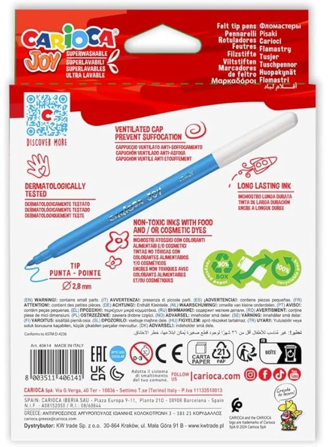كاريوكا قلم حبر جاف كاريوكا 40614 جوي فائق القابل للغسل (عبوة من 12 قلمًا) - Image 2