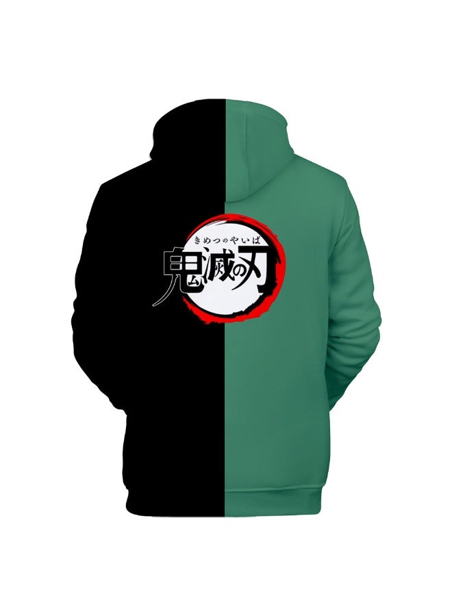 general Demon Slayer sweater men's hooded loose polyester jacket as a gift for family and friends - Image 2