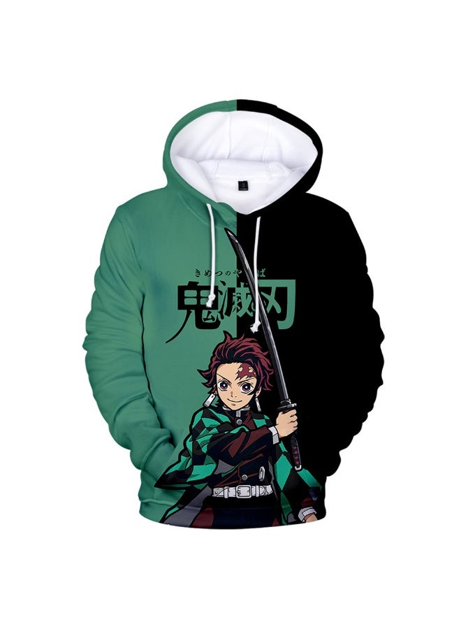 general Demon Slayer sweater men's hooded loose polyester jacket as a gift for family and friends - Image 1