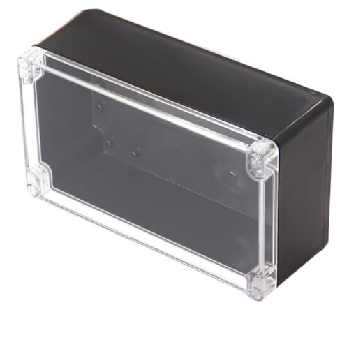 Otdorpatio Project Box IP65 Waterproof Junction Box ABS Plastic Black Electrical Boxes DIY Electronic Project Case Power Enclosure Clear Cover 7.87"x4.72"x2.95" - Image 1