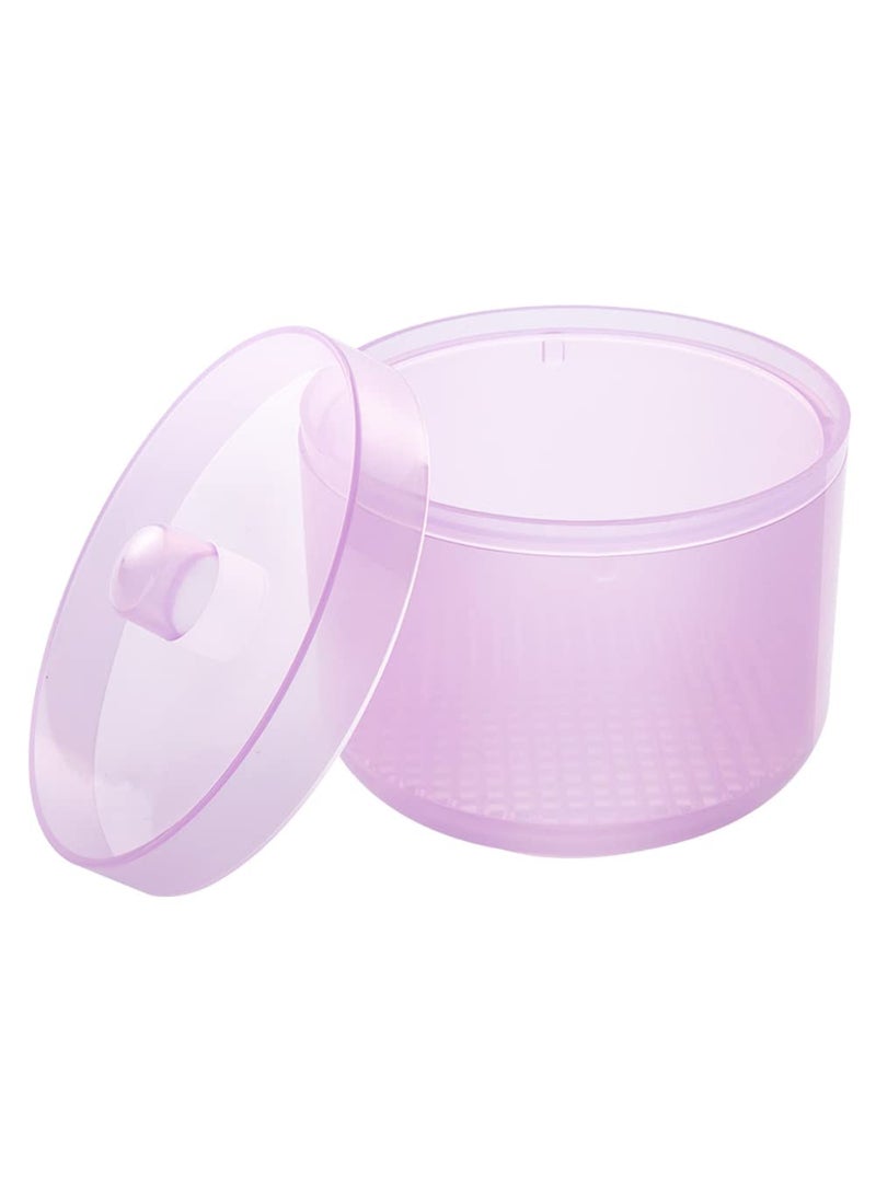 lasenersm 1 Piece Nail Art Tool Cleaning Cup Nail Art Tool Sterilizer Cup Nail Tools Cleaning Tray Box Container Net Basket Case Manicure Tools Jar Soak Box for Nail Art Accessories Purple 