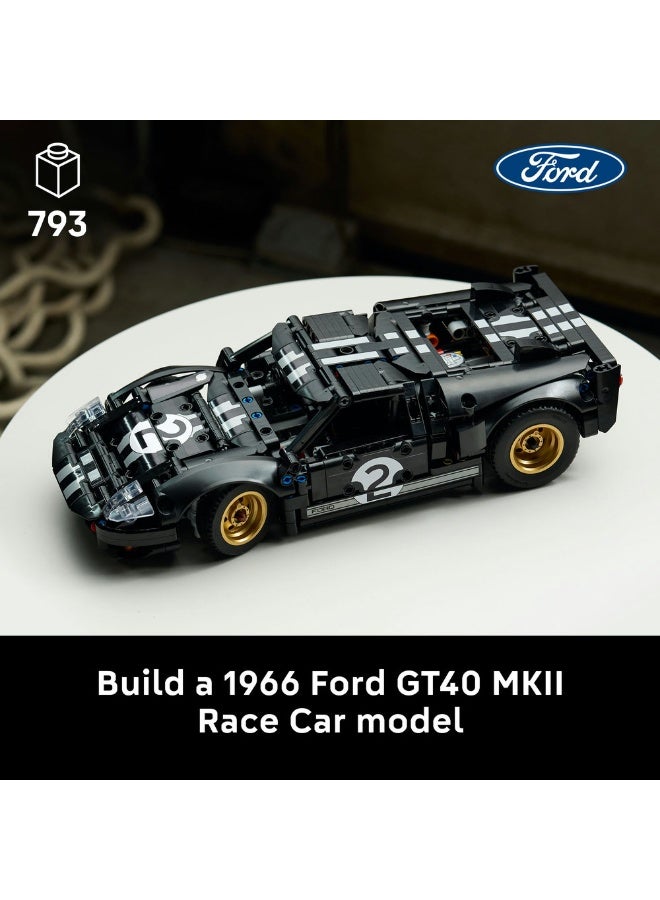 LEGO Technic 1966 Ford GT40 MKII Race Car Model Kit 42223 (Age 18+, 793 Pieces) - Image 3