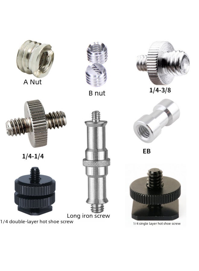 k6 Photography Camera Accessories Screw 1/4 Disc Conversion Hot Shoe Conversion Screw Double Layer Hot Shoe Screw - Image 2