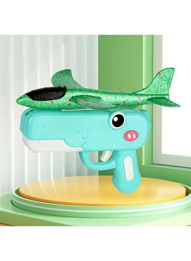 Pink Foam Toy Airplane Launch Set Gliding Outdoor Flying Gift for Boys Girls - Image 5