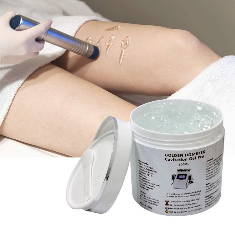 Golden Hometek Preparation Gel, Microcurrent Conductive Gel for use with Radio Frequency Skin Firming and Body Slimming Machines, Skin Tightening Cream 500ML - Image 2