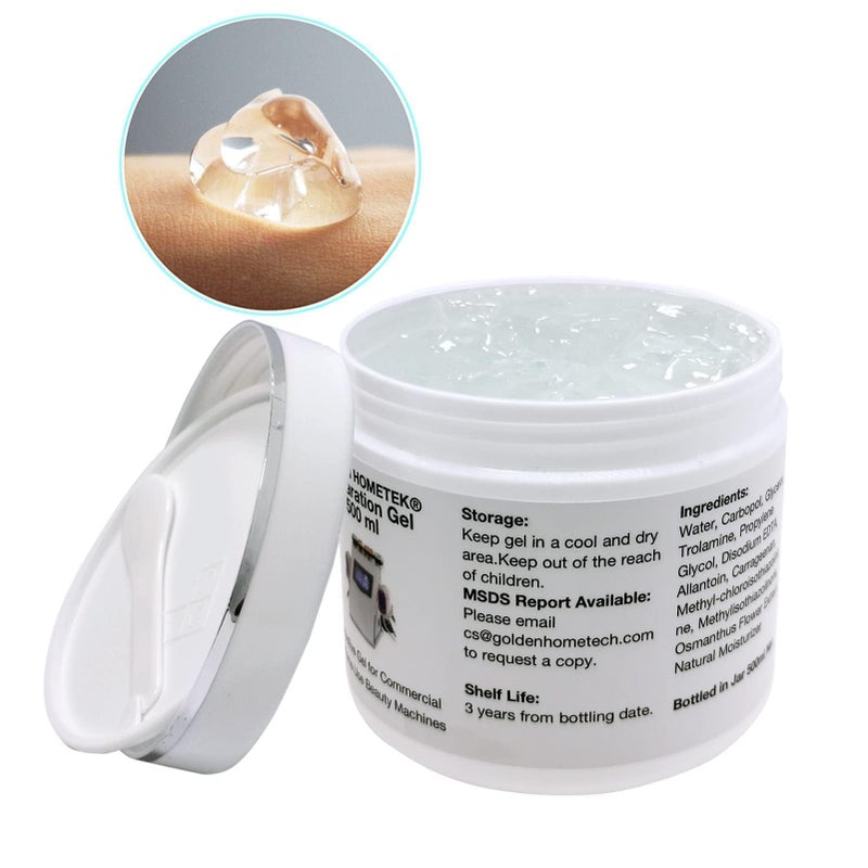 Golden Hometek Preparation Gel, Microcurrent Conductive Gel for use with Radio Frequency Skin Firming and Body Slimming Machines, Skin Tightening Cream 500ML - Image 3